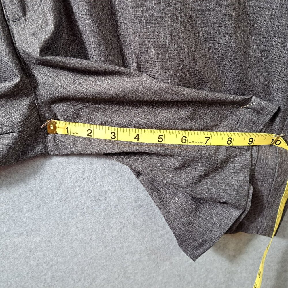 SwissTech Mens 42 Shorts Flat Front Gray Poly Elastic Waistband Pockets Stretch - Picture 10 of 15